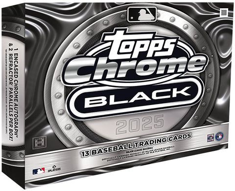 MLB 2025 TOPPS CHROME BLACK 6 BOX BREAK [HALF CASE]  PICK YOUR TEAM 